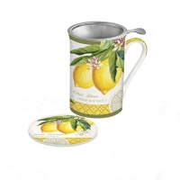 Taza infusin decorado limones