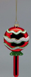Decoracion para colgar piruleta roja y verde