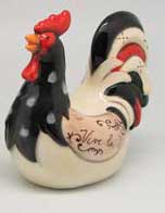 Figura gallo ceramica ''bonjour'' pequeño