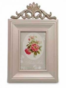 Marco rectangular vertical deco flores