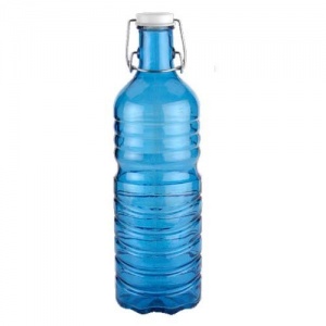 Botella agua azul