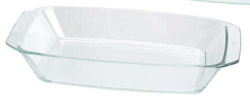 Atravesar Aplicar fácil de lastimarse Fuente de horno de vidrio rectangular