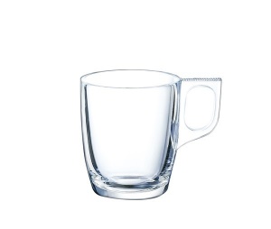 Taza de café de vidrio transparente