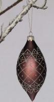 Decoracin colgar gota vidrio plum
