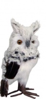 Figura buho gris y blanco