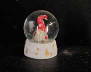 Globo agua con papa noel rojo