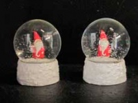 Globo agua Papa Noel poliresina Rojo