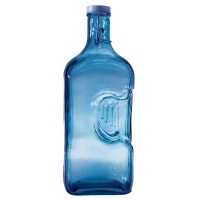 Botella agua cristal color azul 1,5L Vidrio Reciclado 