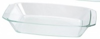 Fuente de horno de vidrio rectangular