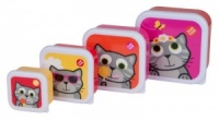 Fiambreras para nios con gatito - Juego de 4