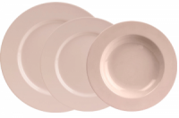 Plato postre rosa