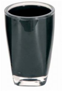 Vaso portacepillos acrlico negro